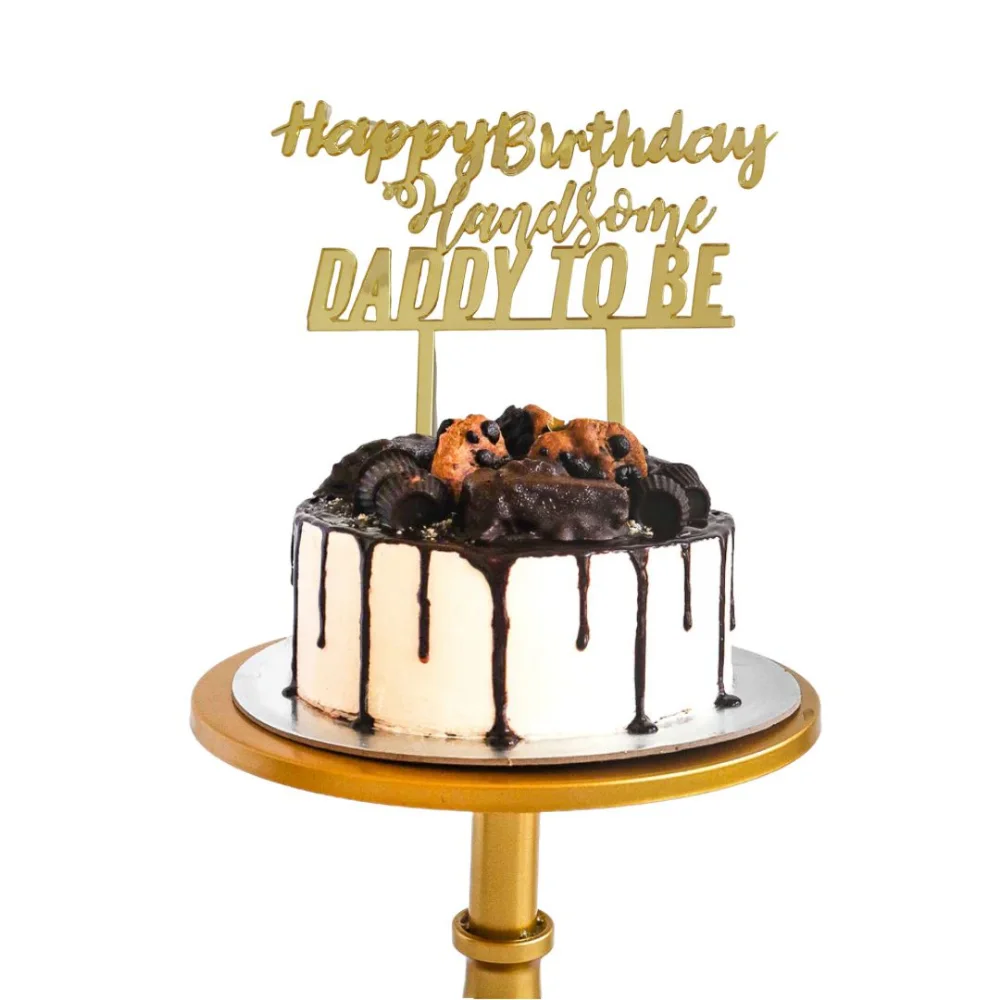 Happy Birthday Handsome Daddy To Be Cake Topper Online